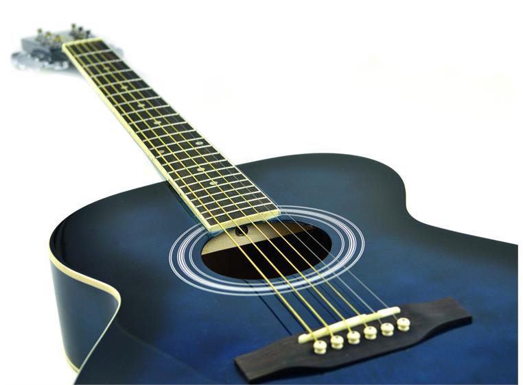 Dimavery AW-303 western-guitar, blueburst